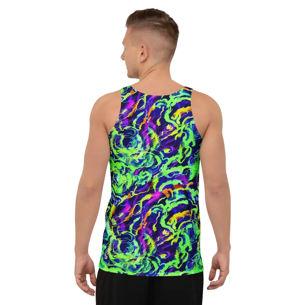 Lime After Midnight on Men's Tank Top — Back