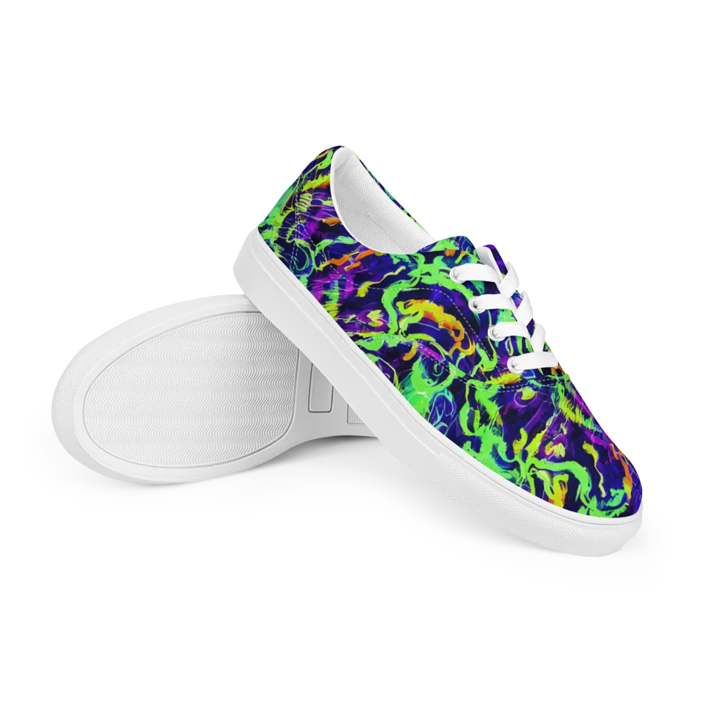 Lime After Midnight on Men's Lace-Up Canvas Shoes — Right Front