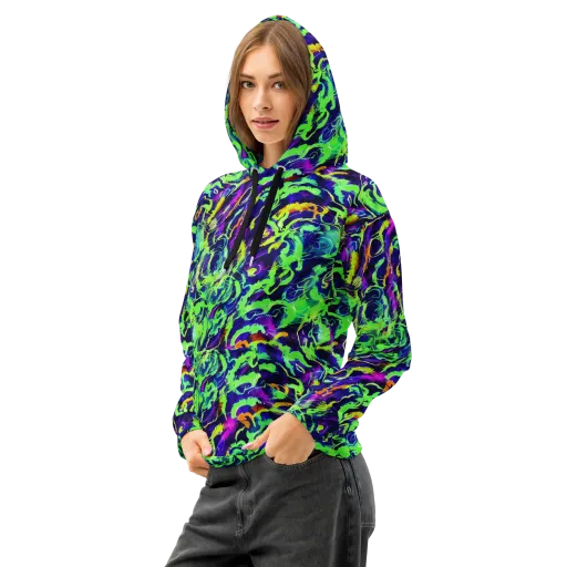 Lime After Midnight on a Cotton Hoodie