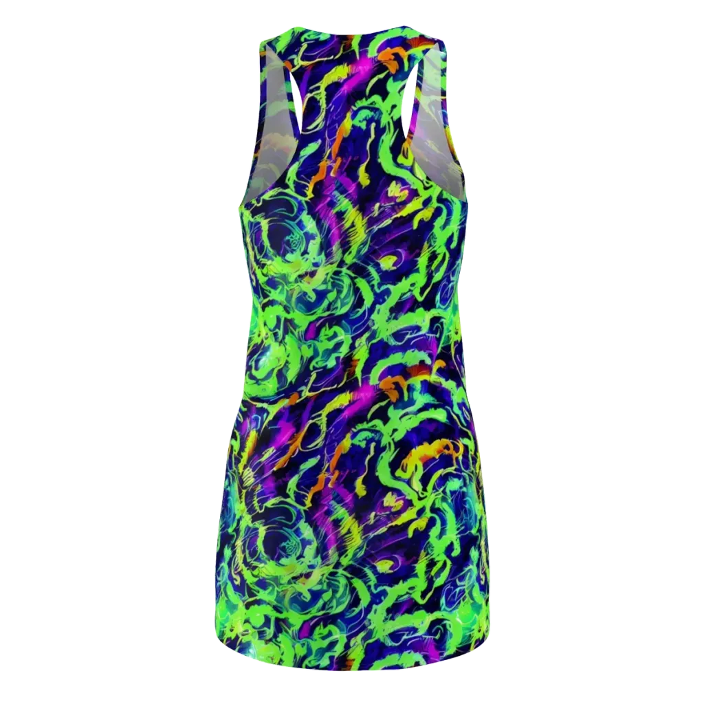 Lime After Midnight on Racerback Dress — Back
