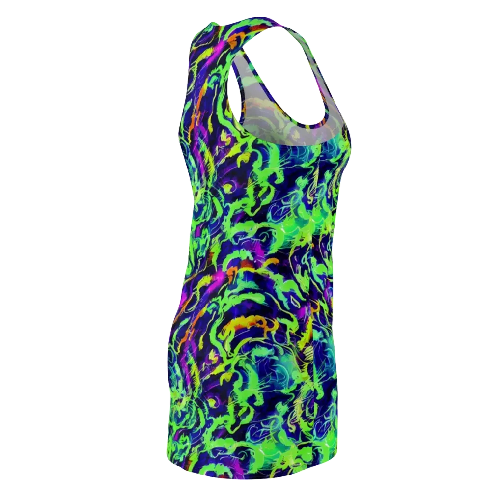 Lime After Midnight on Racerback Dress — Back Side