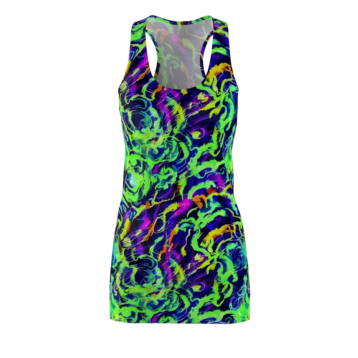 Lime After Midnight on Racerback Dress — Front