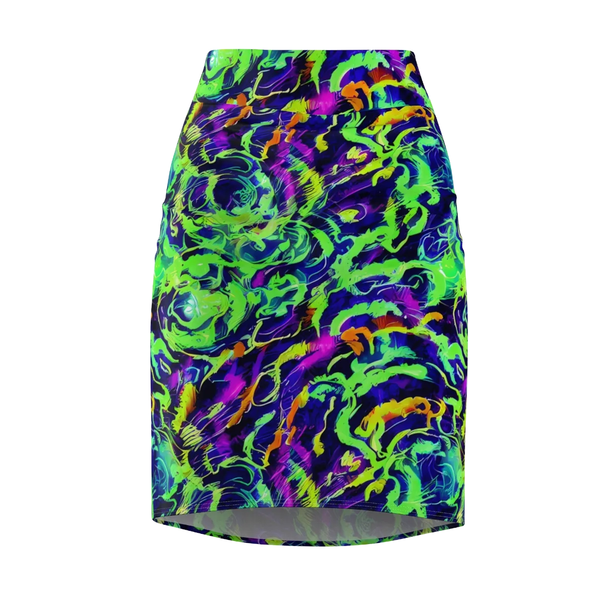 Lime After Midnight on Pencil Skirt — Front