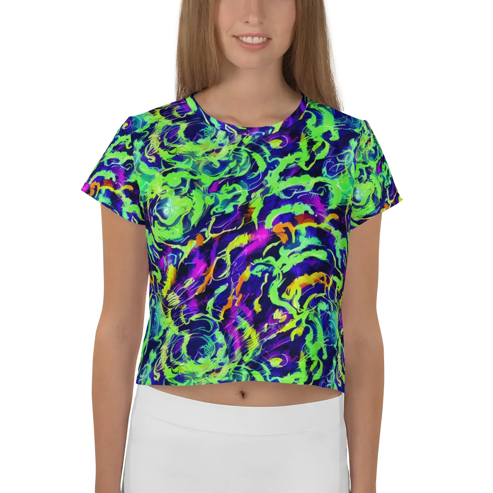 Lime After Midnight on Crop Tee — Front