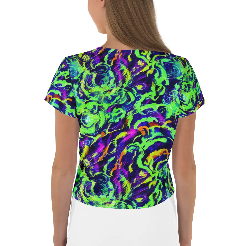 Lime After Midnight on Crop Tee — Back