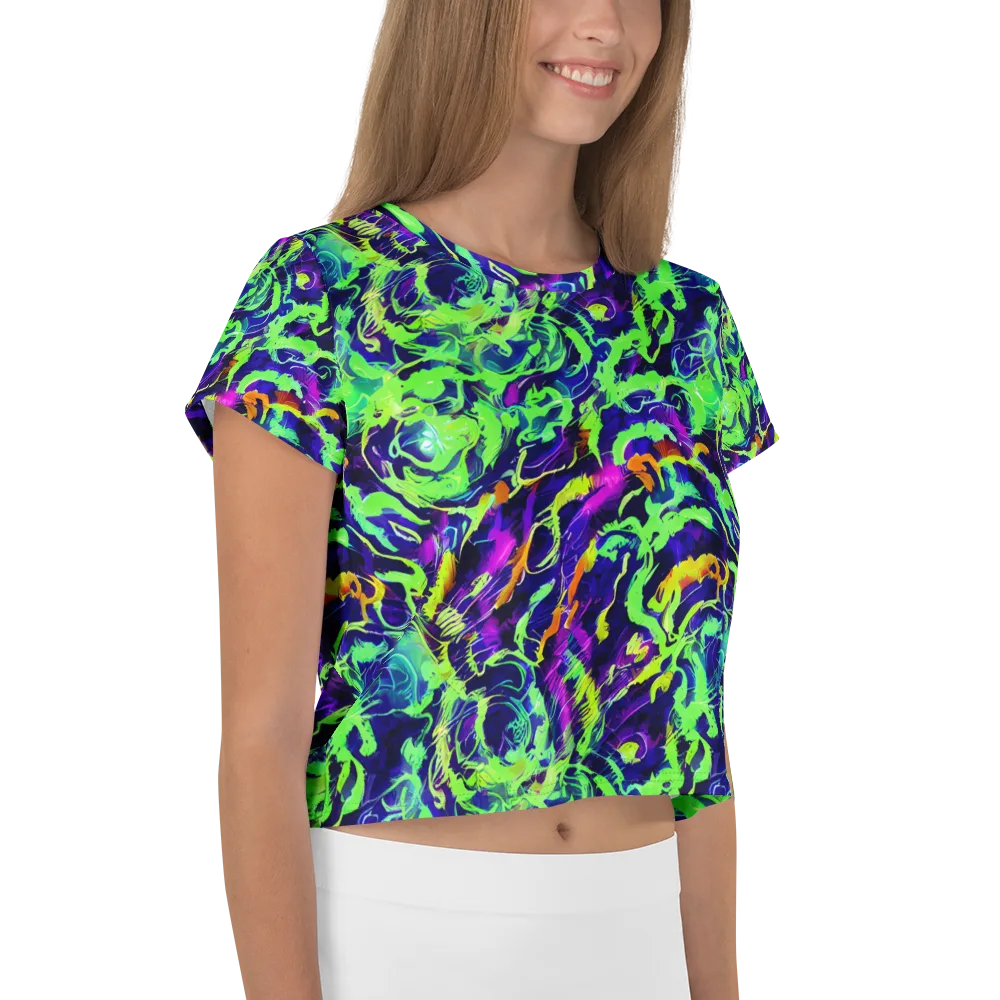 Lime After Midnight on Crop Tee — Right