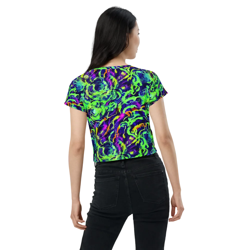 Lime After Midnight on Crop Tee — Back