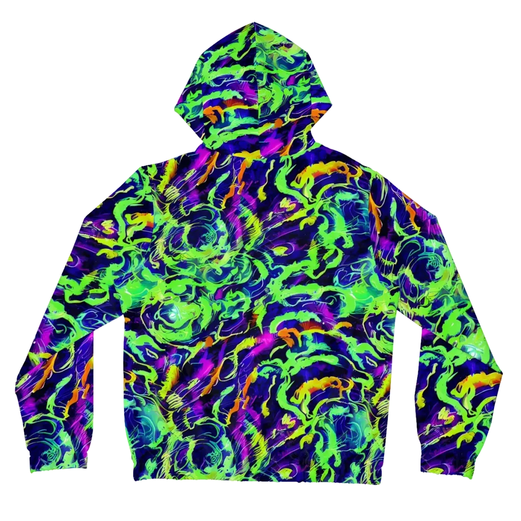 Lime After Midnight on Women's Full-Zip Hoodie — Back