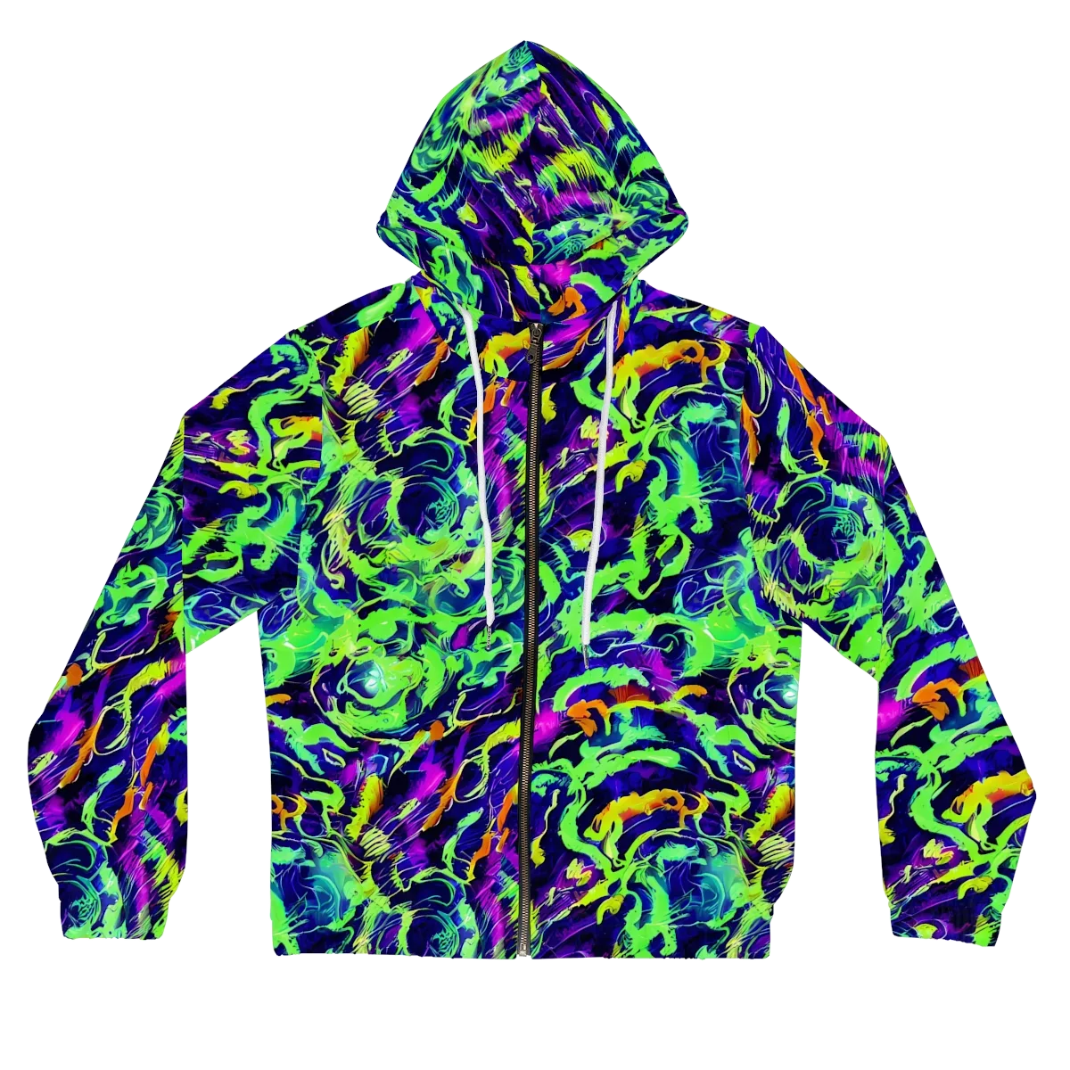Lime After Midnight on Women's Full-Zip Hoodie — Front