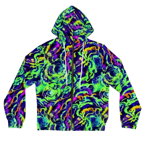 Lime After Midnight on a Women's Full-Zip Hoodie