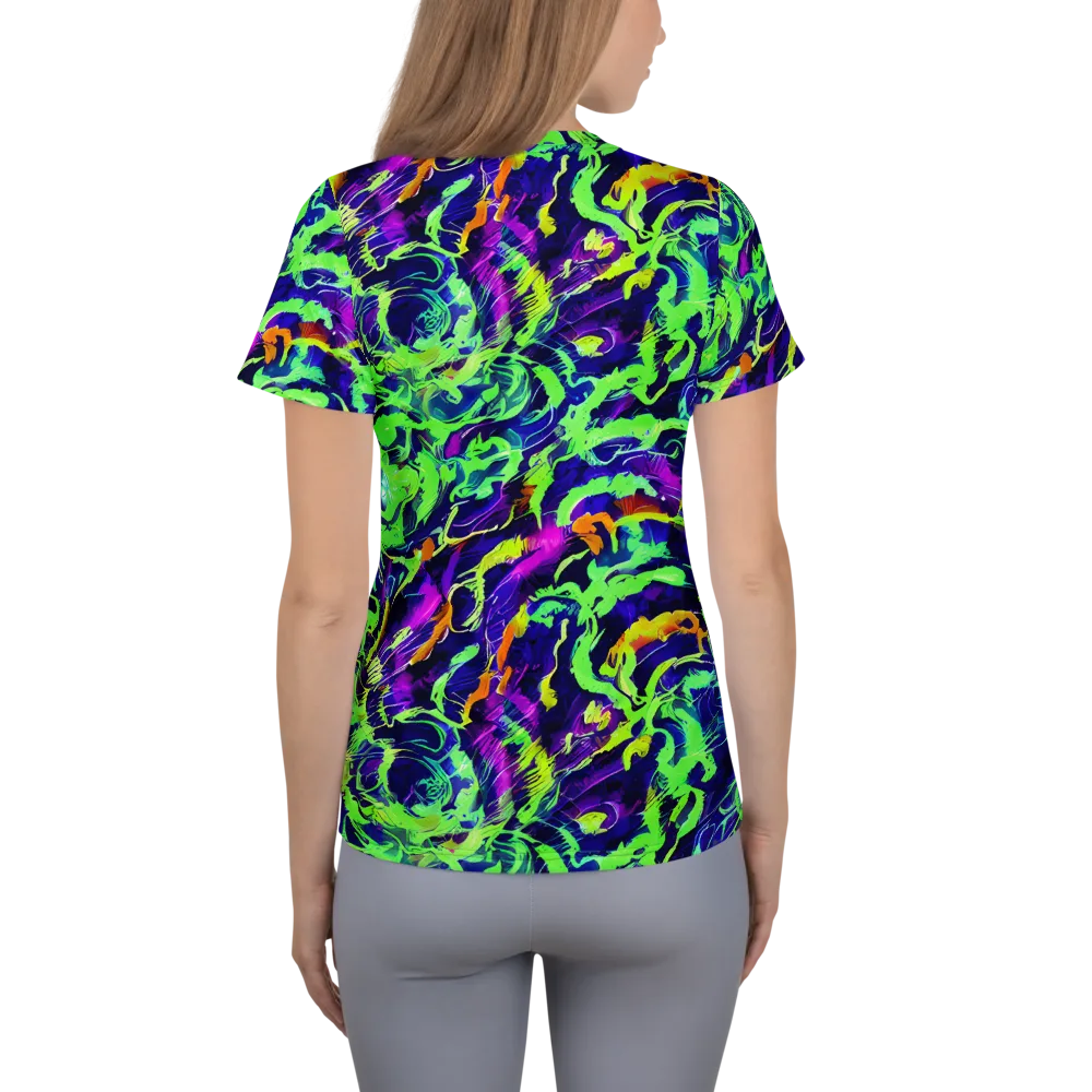 Lime After Midnight on Women's Athletic T-Shirt — Back
