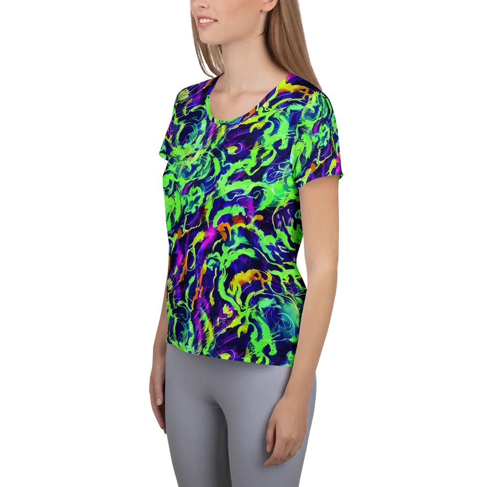 Lime After Midnight on Women's Athletic T-Shirt — Left