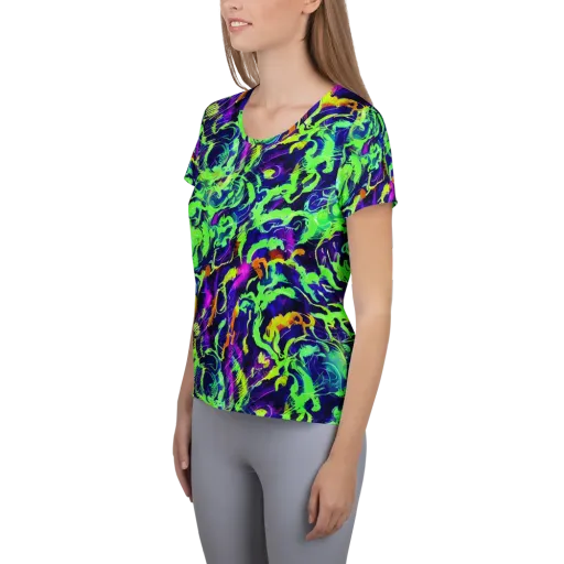 Lime After Midnight on a Women's Athletic T-Shirt