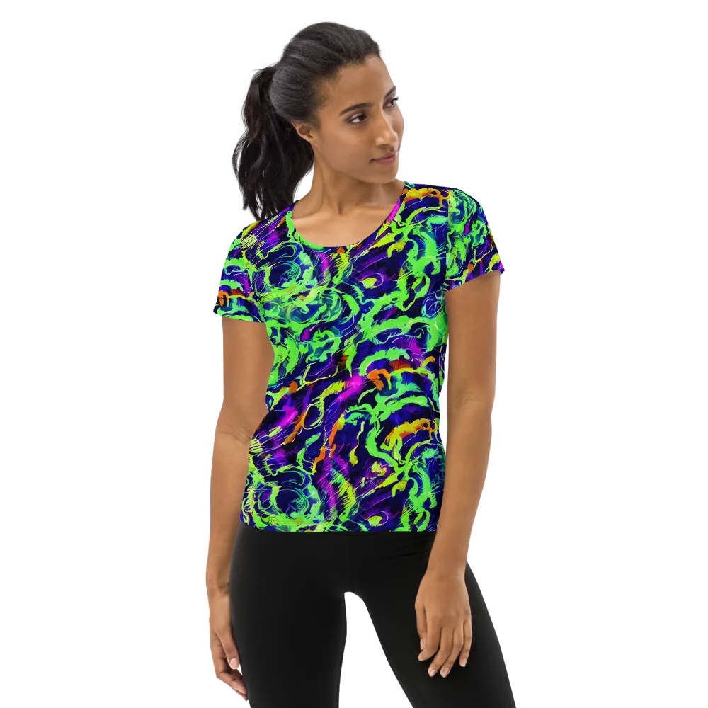 Lime After Midnight on Women's Athletic T-Shirt — Front