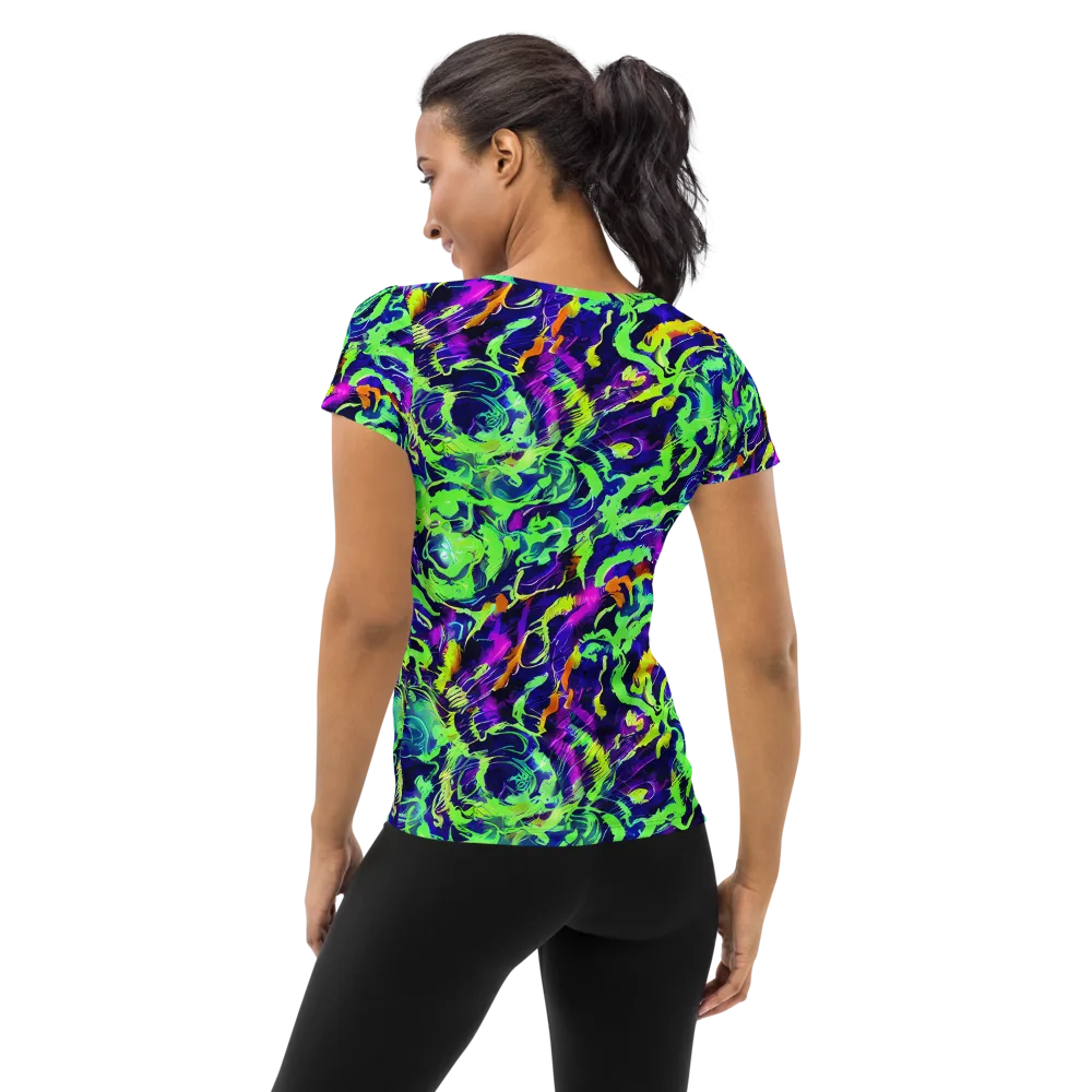 Lime After Midnight on Women's Athletic T-Shirt — Back