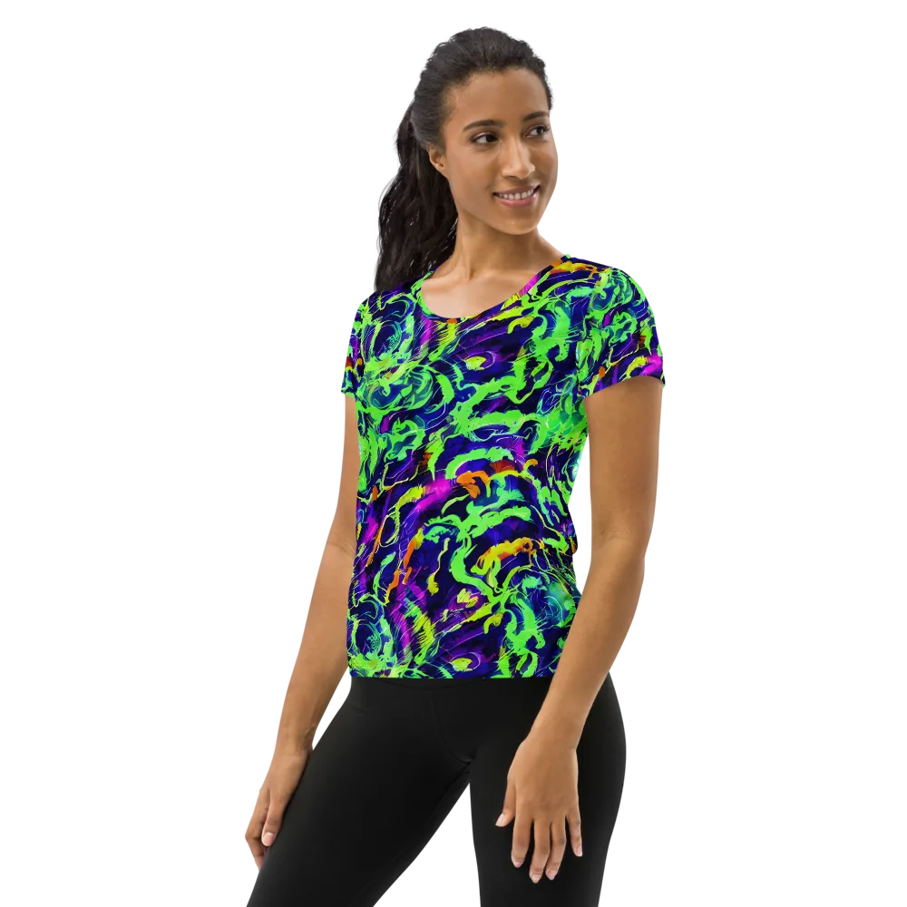 Lime After Midnight on Women's Athletic T-Shirt — Left