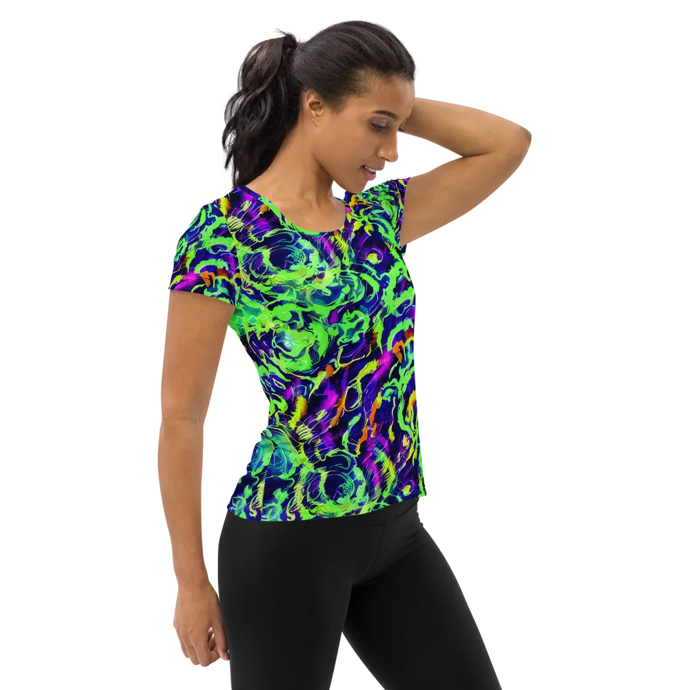 Lime After Midnight on Women's Athletic T-Shirt — Right