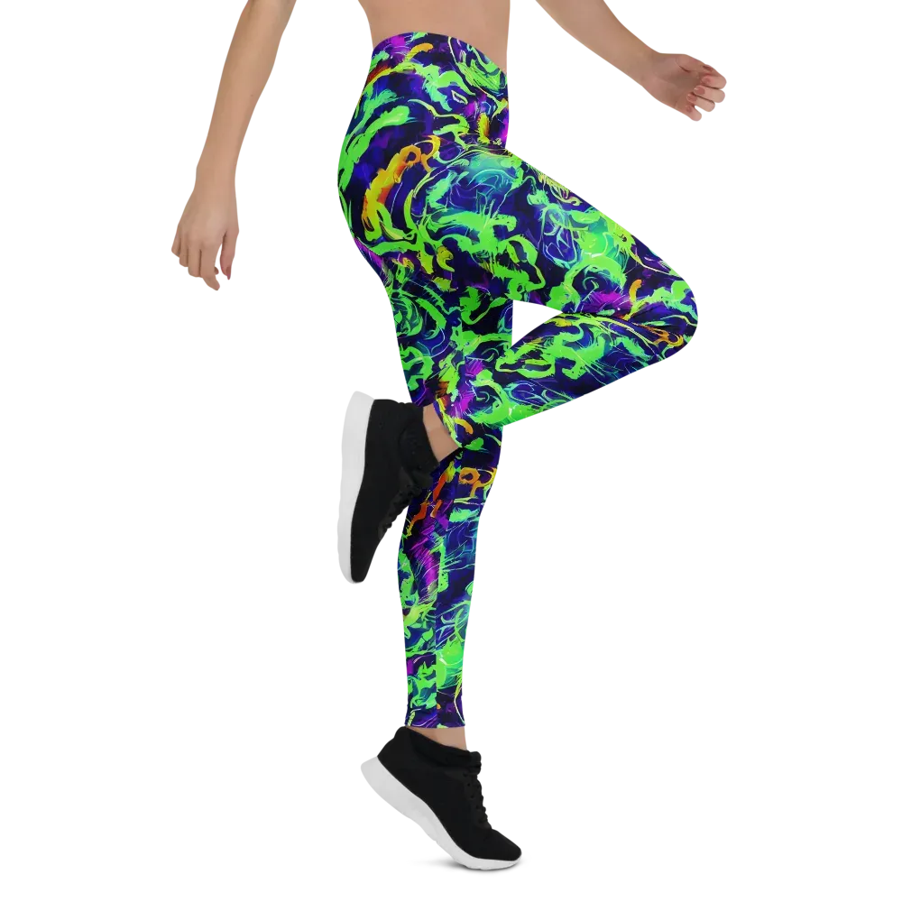 Lime After Midnight on Leggings — Right