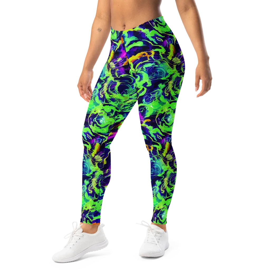 Lime After Midnight on Leggings — Left Front