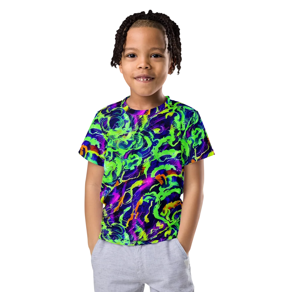 Lime After Midnight on Kids Crew Neck T-Shirt — Front