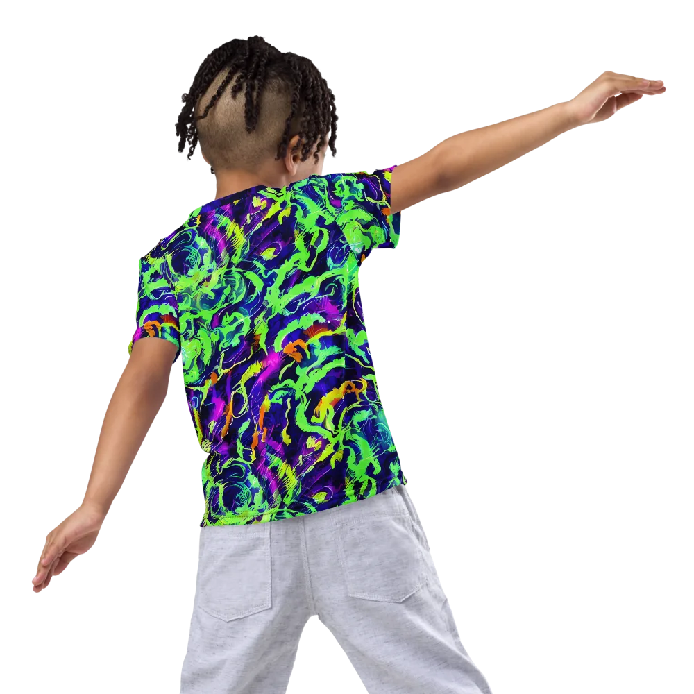 Lime After Midnight on Kids Crew Neck T-Shirt — Back
