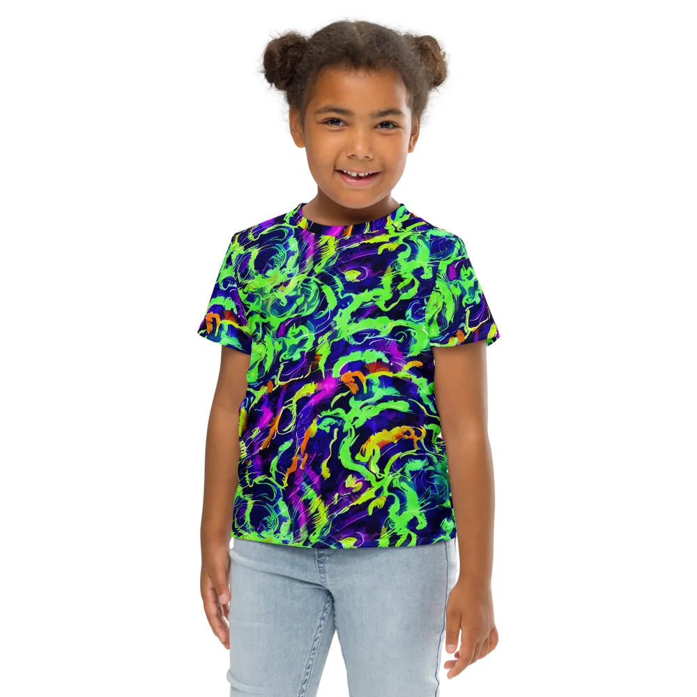 Lime After Midnight on Kids Crew Neck T-Shirt — Front