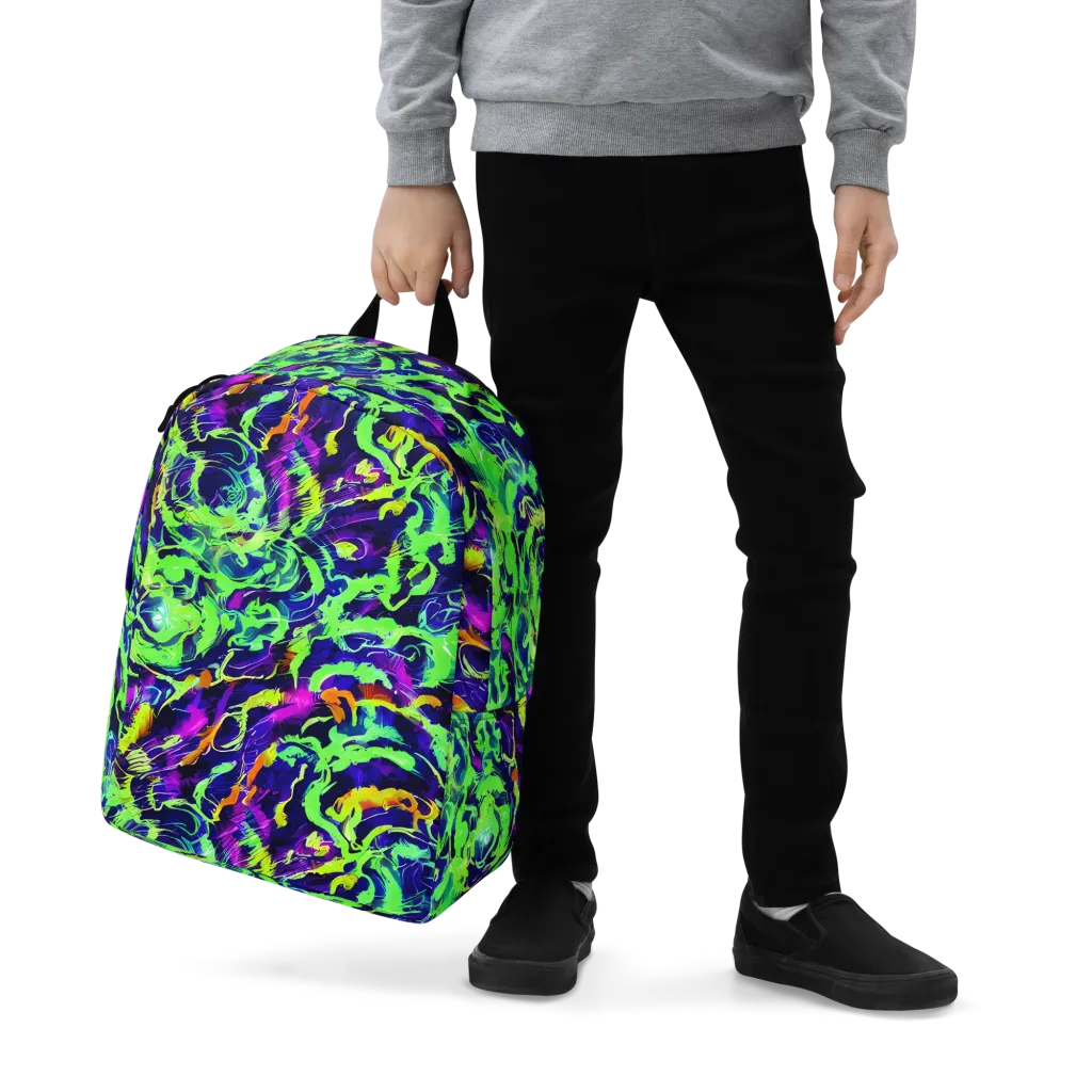 Lime After Midnight on Minimalist Backpack — Zoomed-in