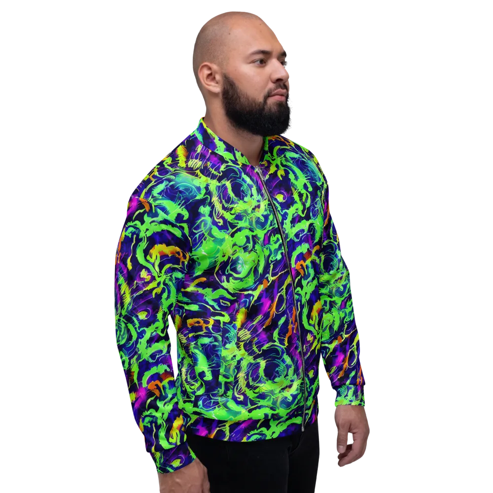Lime After Midnight on Bomber Jacket — Right
