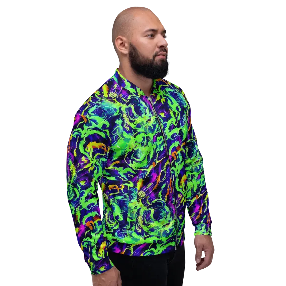Lime After Midnight on Bomber Jacket — Right
