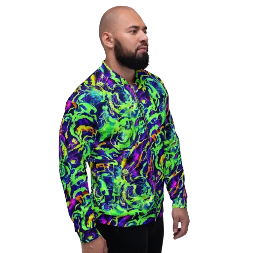 Lime After Midnight on a Bomber Jacket