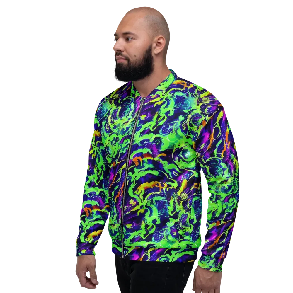 Lime After Midnight on Bomber Jacket — Left