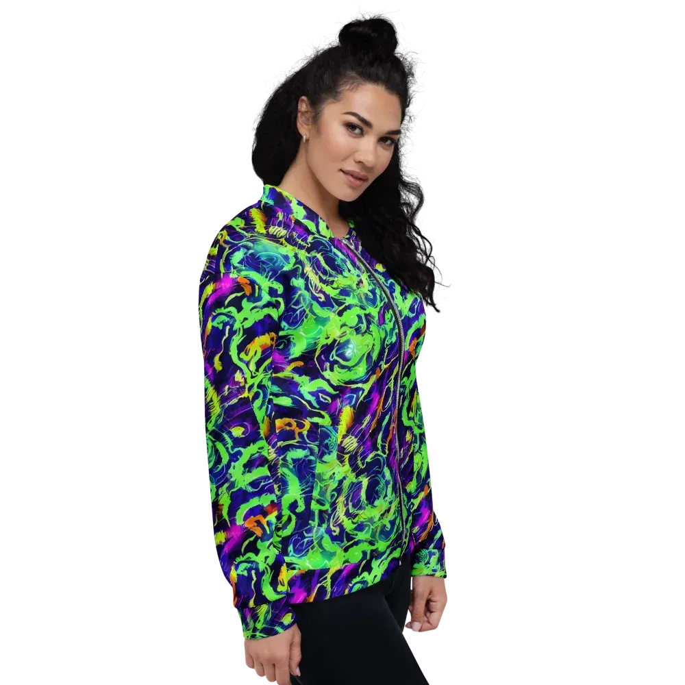 Lime After Midnight on Bomber Jacket — Right