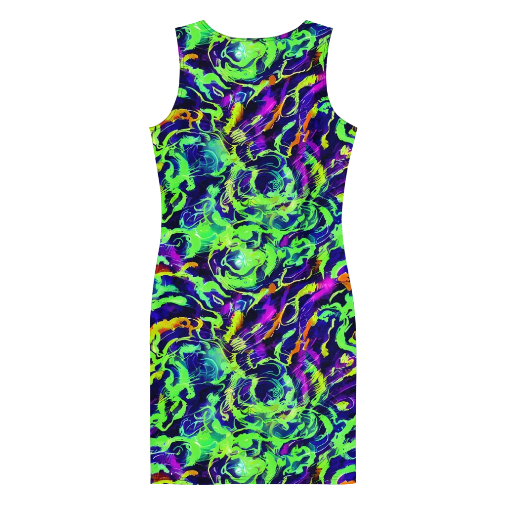 Lime After Midnight on Bodycon Dress — Back