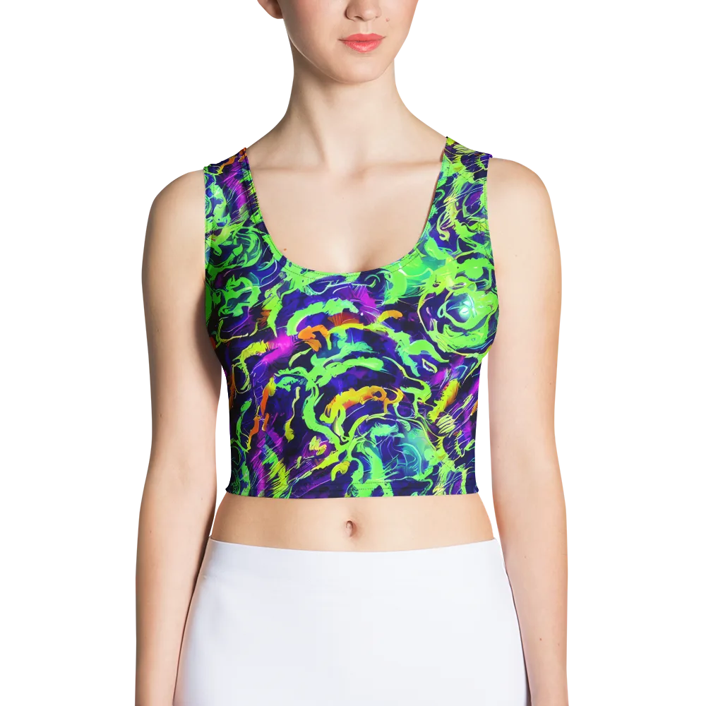 Lime After Midnight on Crop Top — Front