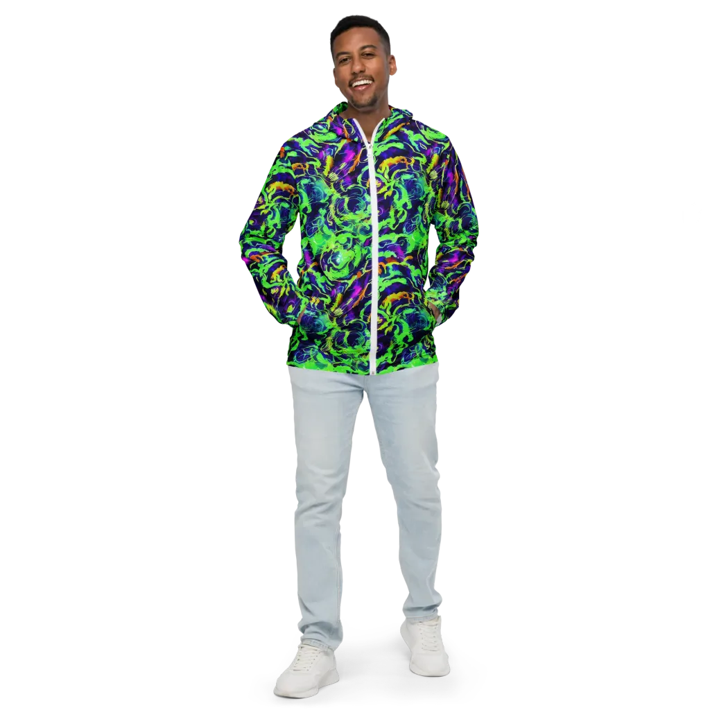 Lime After Midnight on Men's Windbreaker — Front