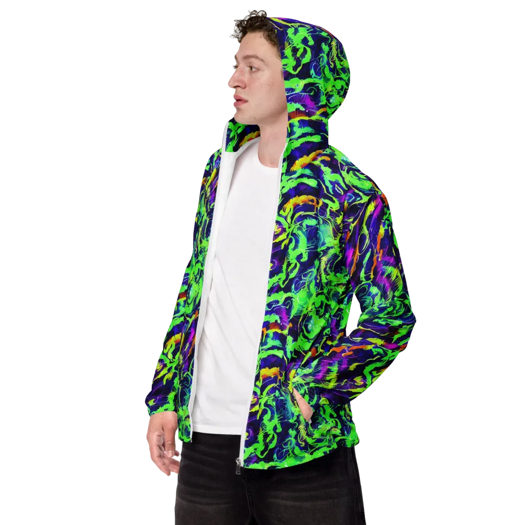 Lime After Midnight on Men's Windbreaker — Left Front