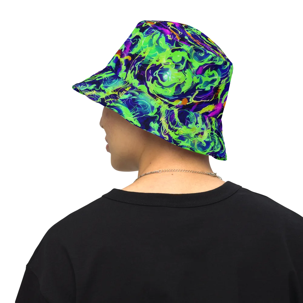 Lime After Midnight on Reversible Bucket Hat — Back Inside