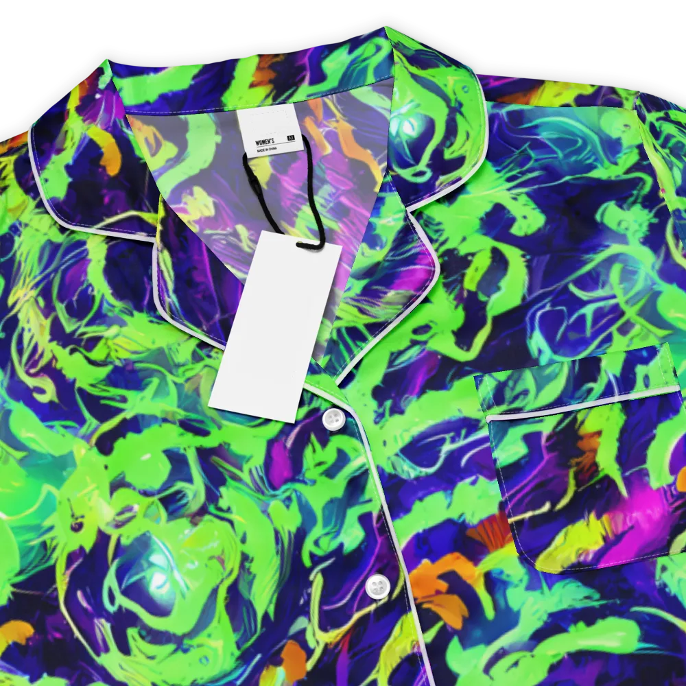 Lime After Midnight on Women's Short Sleeve Pajama Top — Product details