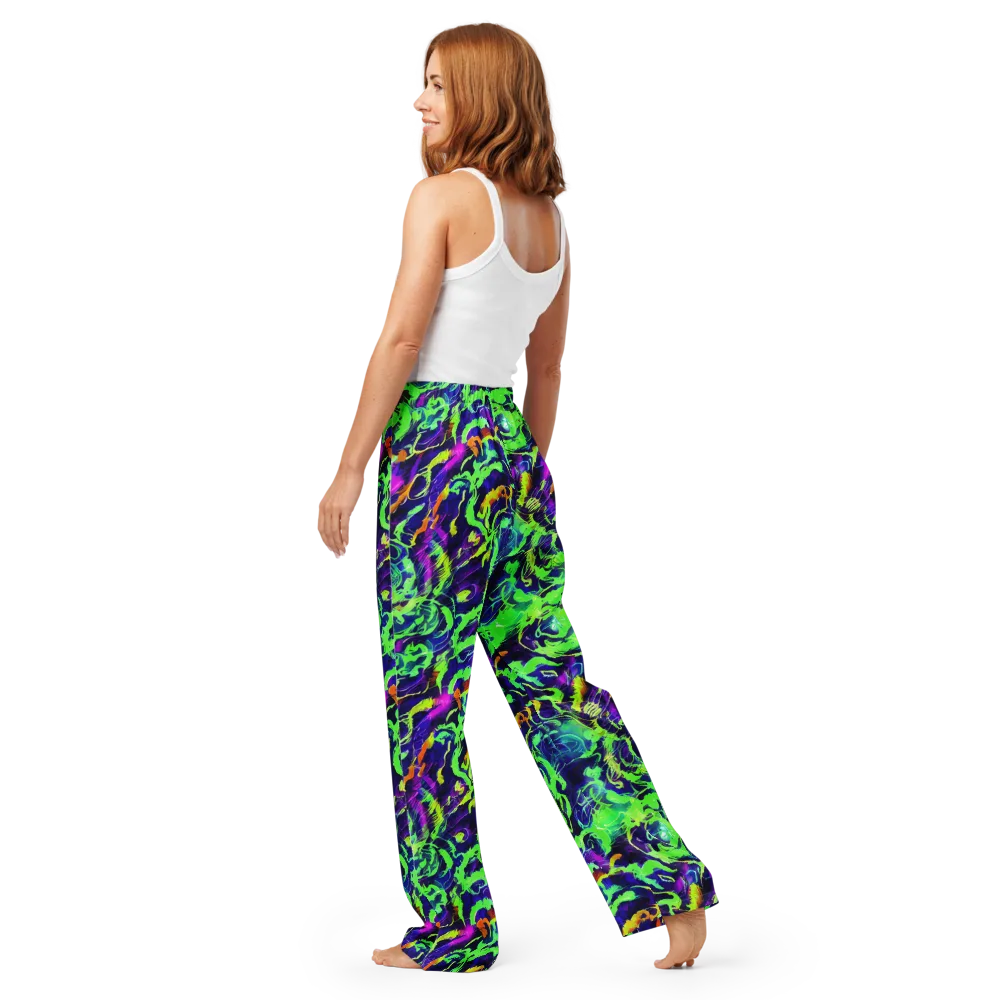 Lime After Midnight on Women's Pajama Pants — Back