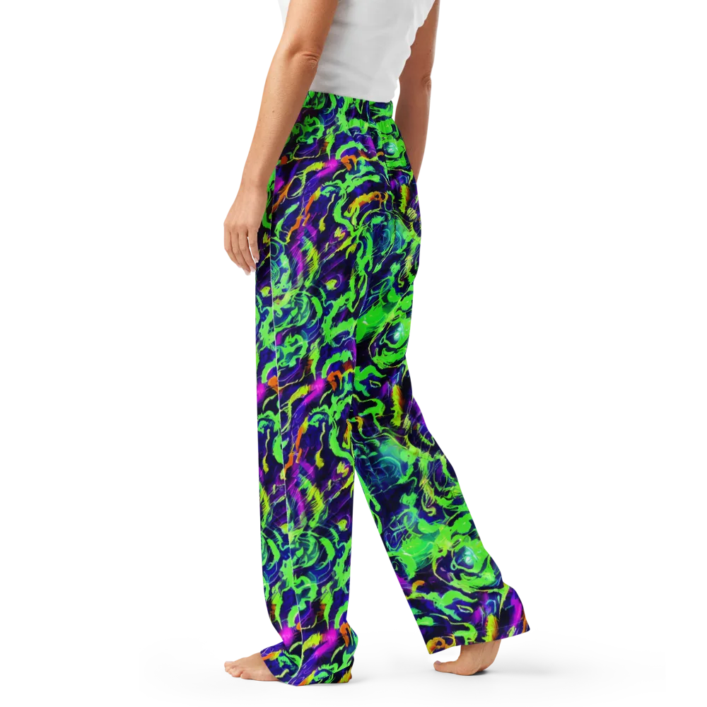 Lime After Midnight on Women's Pajama Pants — Left
