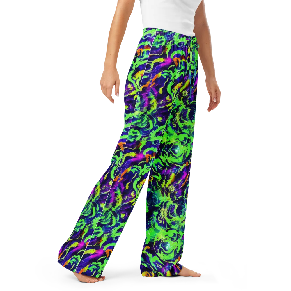 Lime After Midnight on Women's Pajama Pants — Right Front