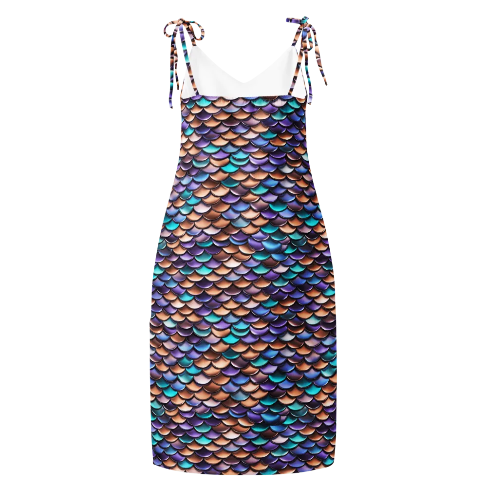 Prismatic Scales on Slip Dress — Back