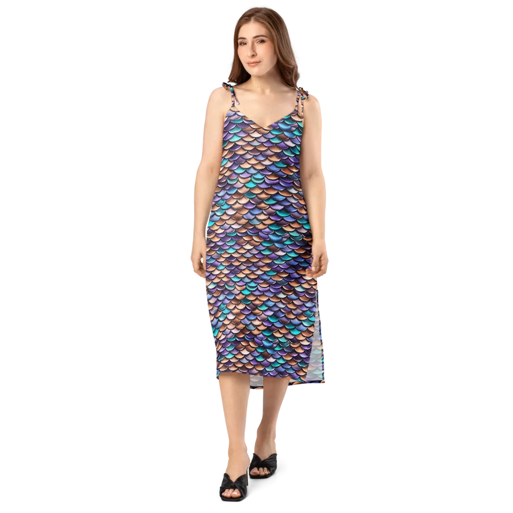 Prismatic Scales on Slip Dress — Front