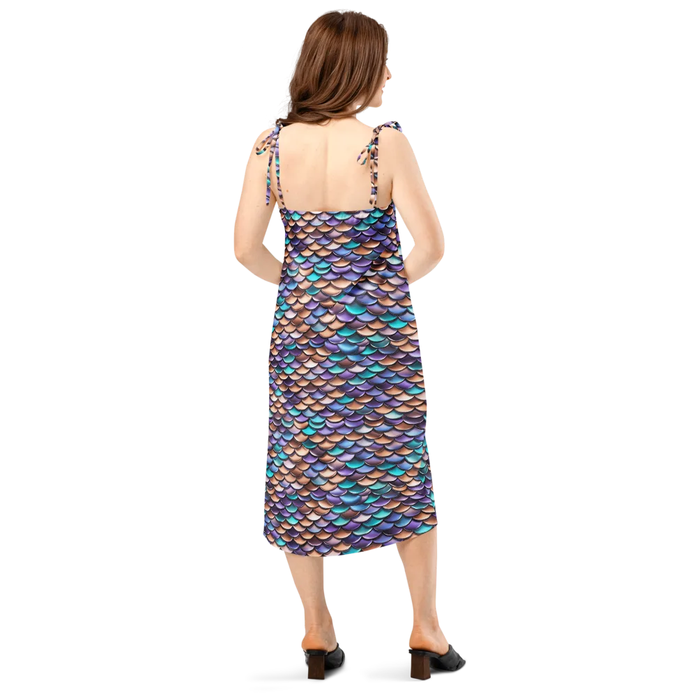 Prismatic Scales on Slip Dress — Back