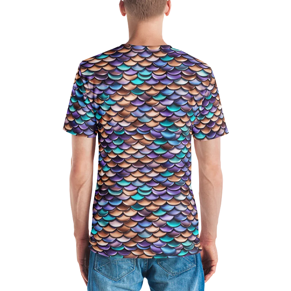 Prismatic Scales on Men's Crew Neck T-Shirt — Back