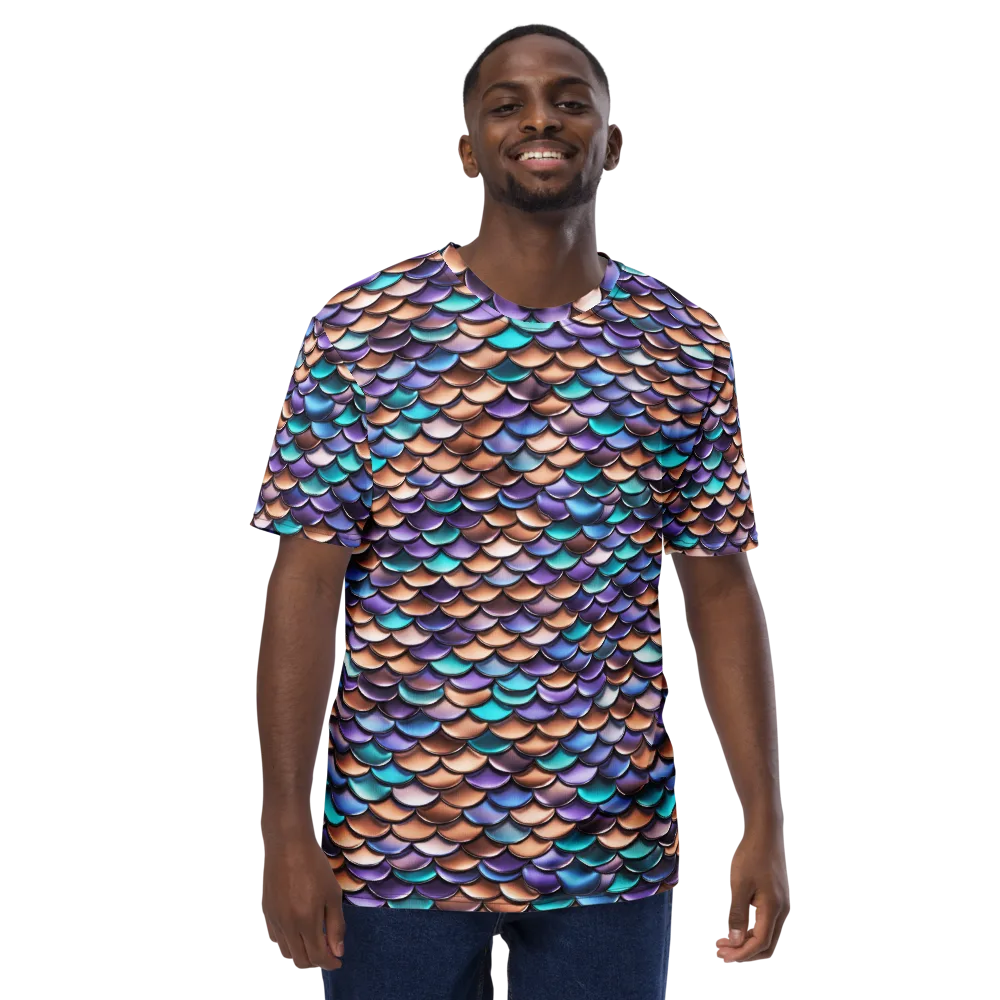 Prismatic Scales on Men's Crew Neck T-Shirt — Front