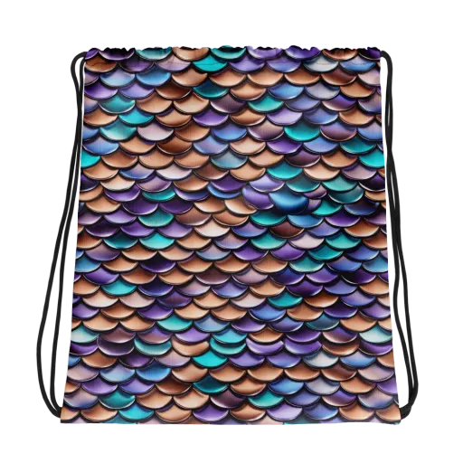 Prismatic Scales on a Drawstring Bag