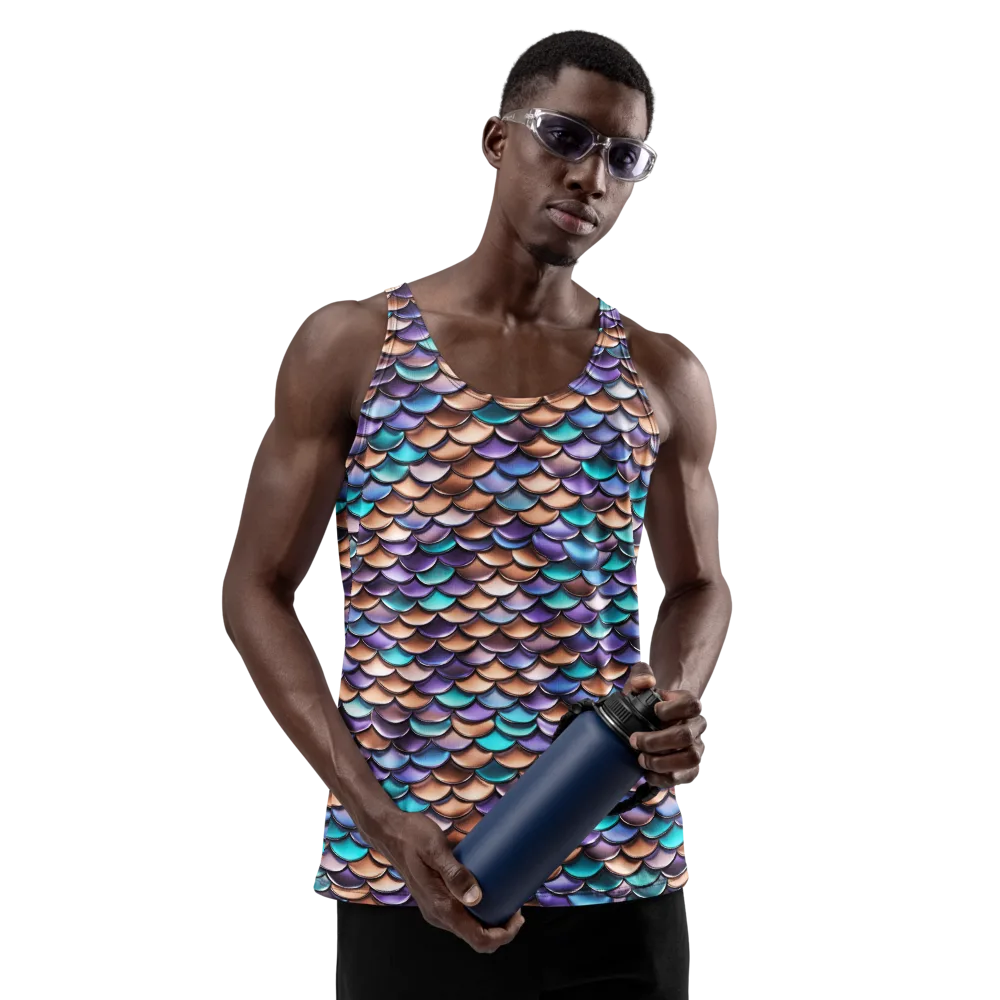 Prismatic Scales on Men's Tank Top — Front