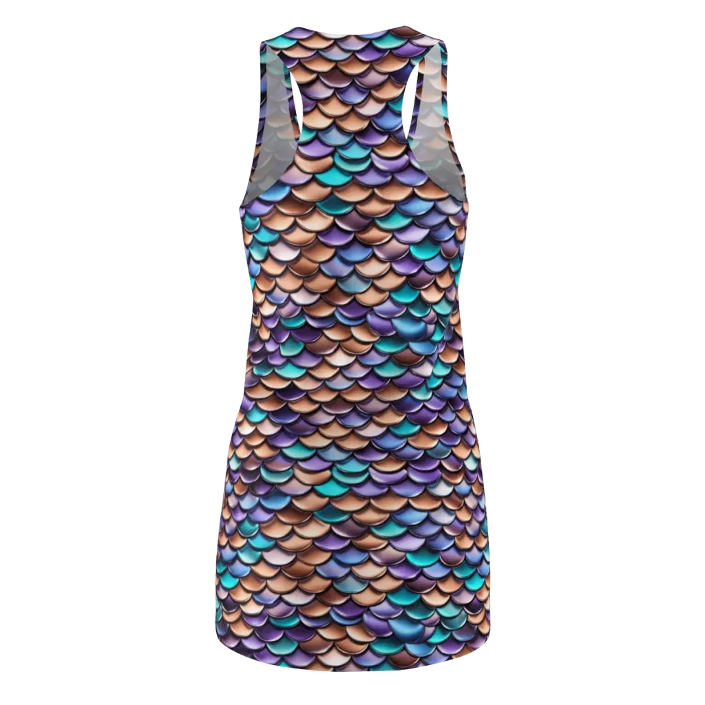 Prismatic Scales on Racerback Dress — Back