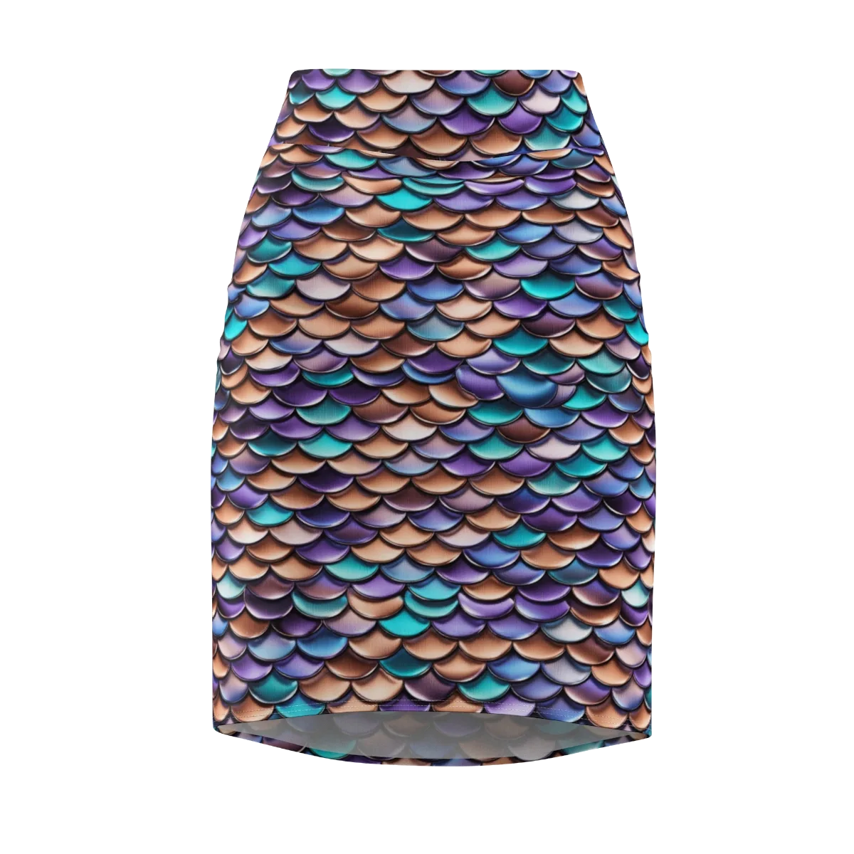 Prismatic Scales on Pencil Skirt — Front